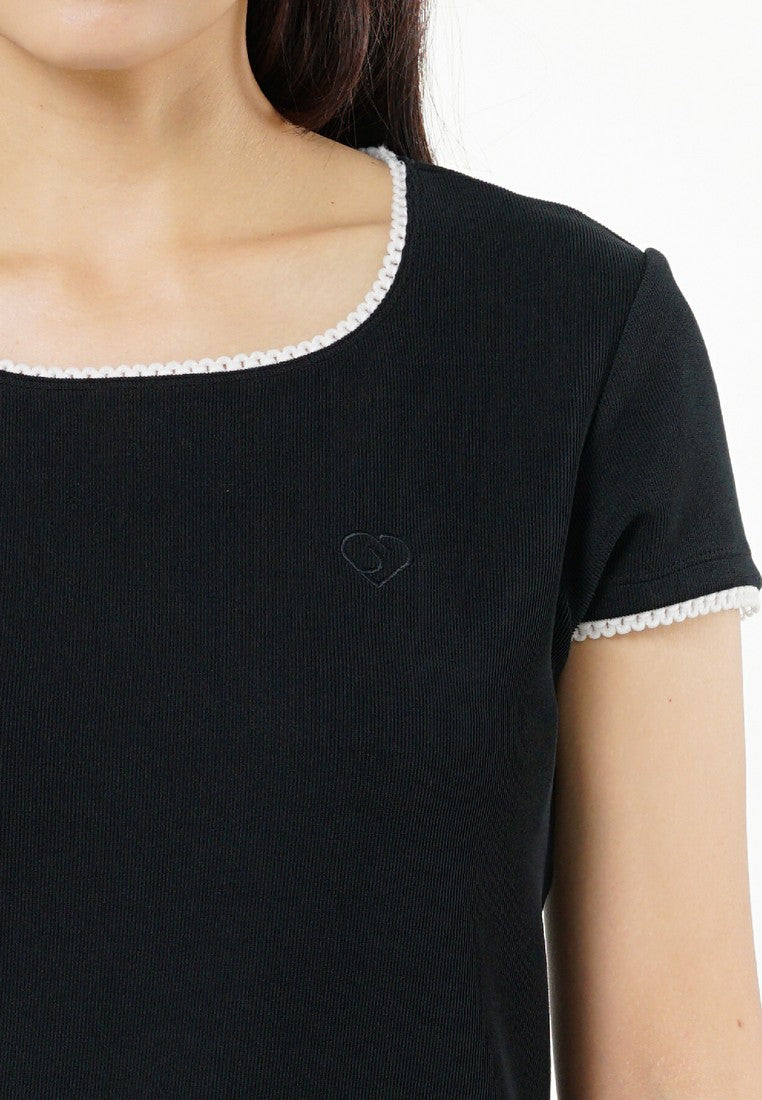 Greenlight Women's T-Shirt Short Sleeve Body Fit Mini Rib Takane HP-C010526