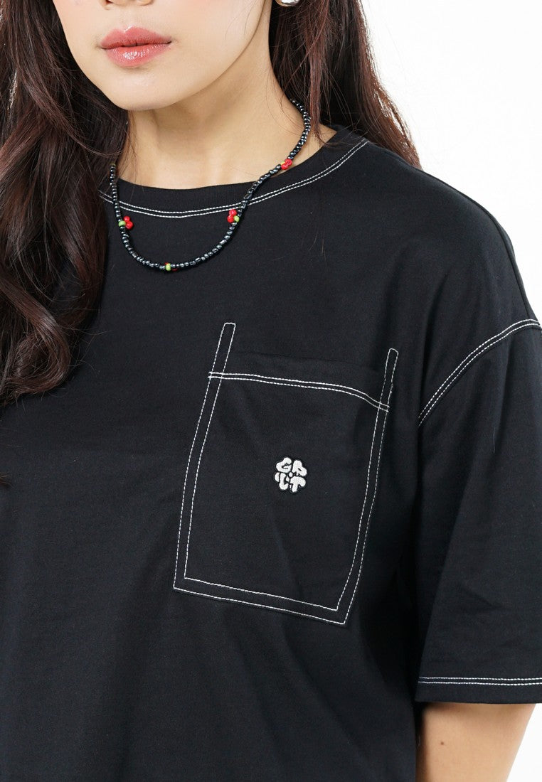 Greenlight Women's T-Shirt Short Sleeve Boxy Fit Cotton Misana C030526