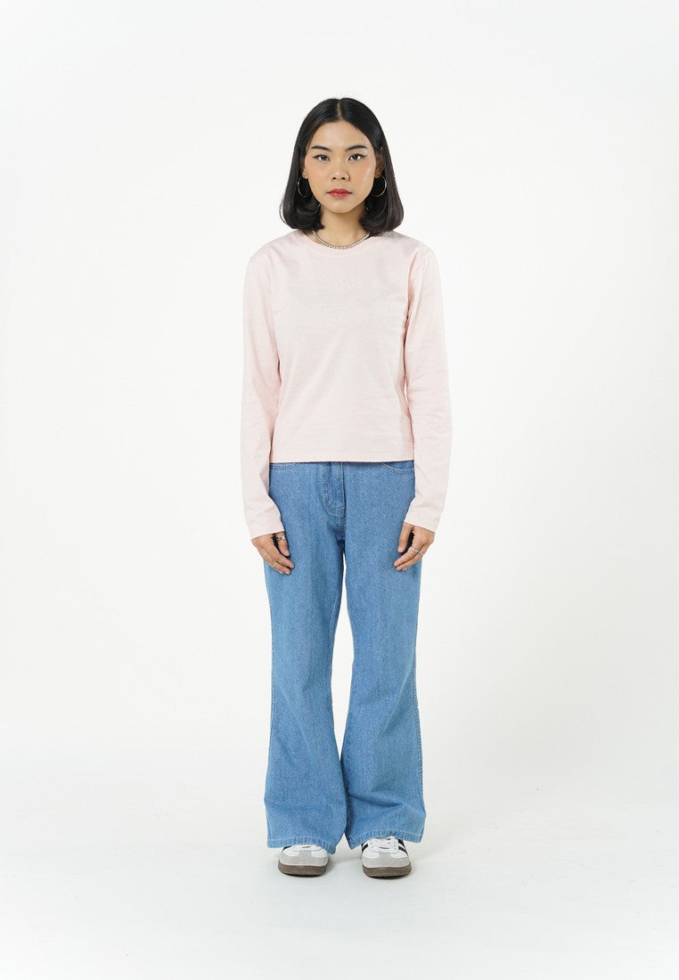 Greenlight Women's T-Shirt Long Sleeve Body Fit Cotton Crop Top Ayano C050426