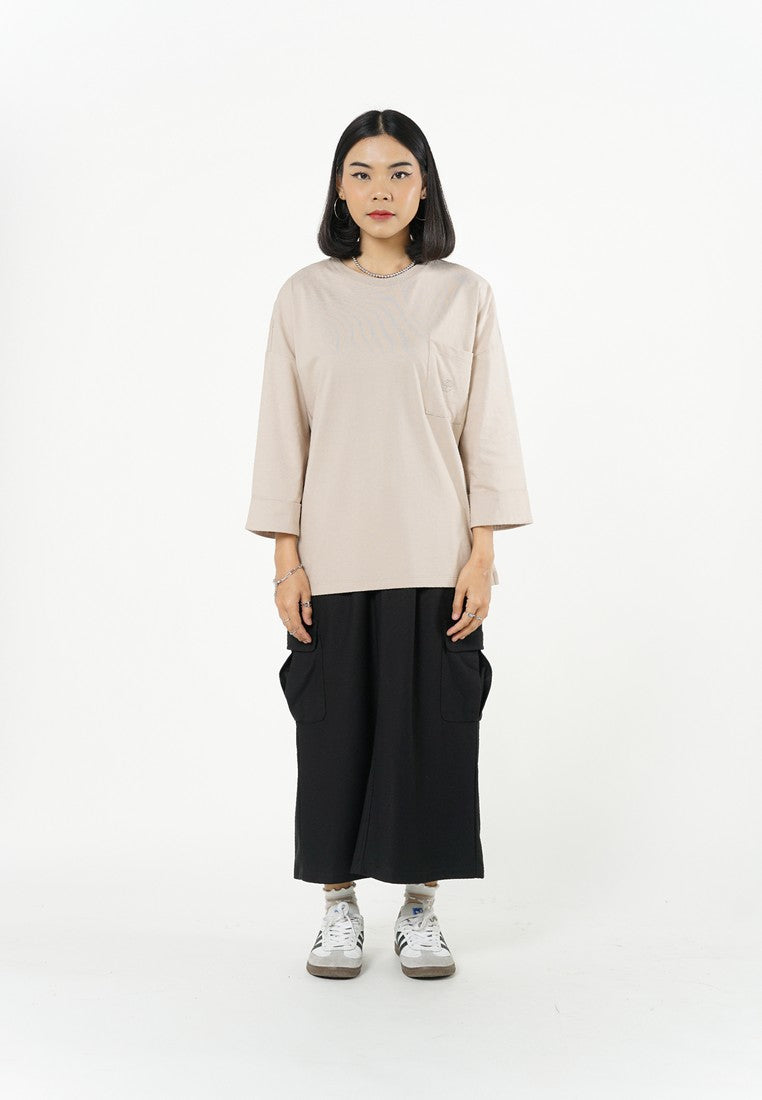 Greenlight Women's T-Shirt 3/4 Sleeve Oversized Fit Cotton Aina HP-C070326