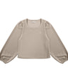 Greenlight Women's T-Shirt Long Balloon Sleeve Body Fit Mini Rib Sonoko C010826
