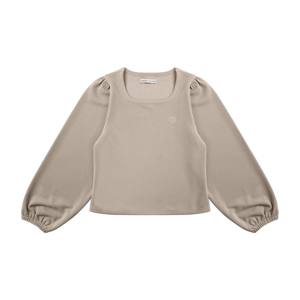 Greenlight Women's T-Shirt Long Balloon Sleeve Body Fit Mini Rib Sonoko C010826