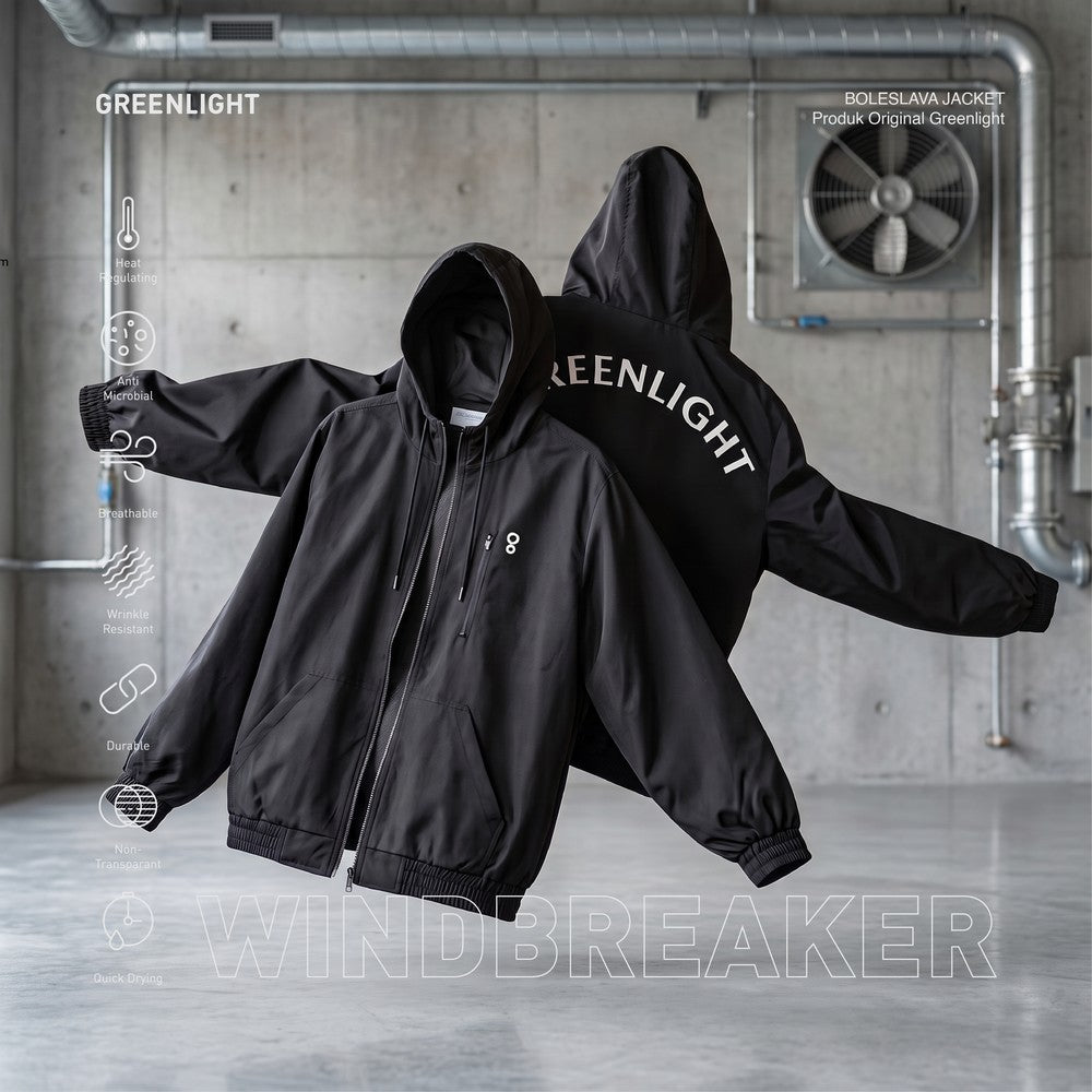 Greenlight Men's Windbreaker Jacket Regular Fit Taslan Boleslava OL-C030525