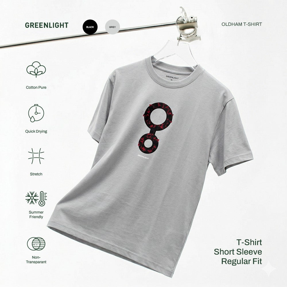 Kaos Pria Greenlight Katun Lengan Pendek Logo OL-C241223