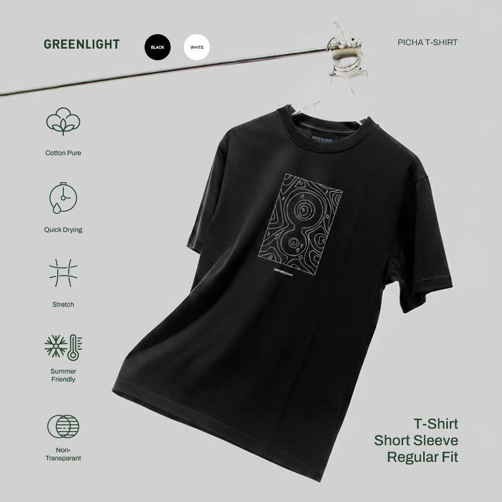 Greenlight Men's T-Shirt Short Sleeve Regular Fit Cotton Logo Picha OL-C300225