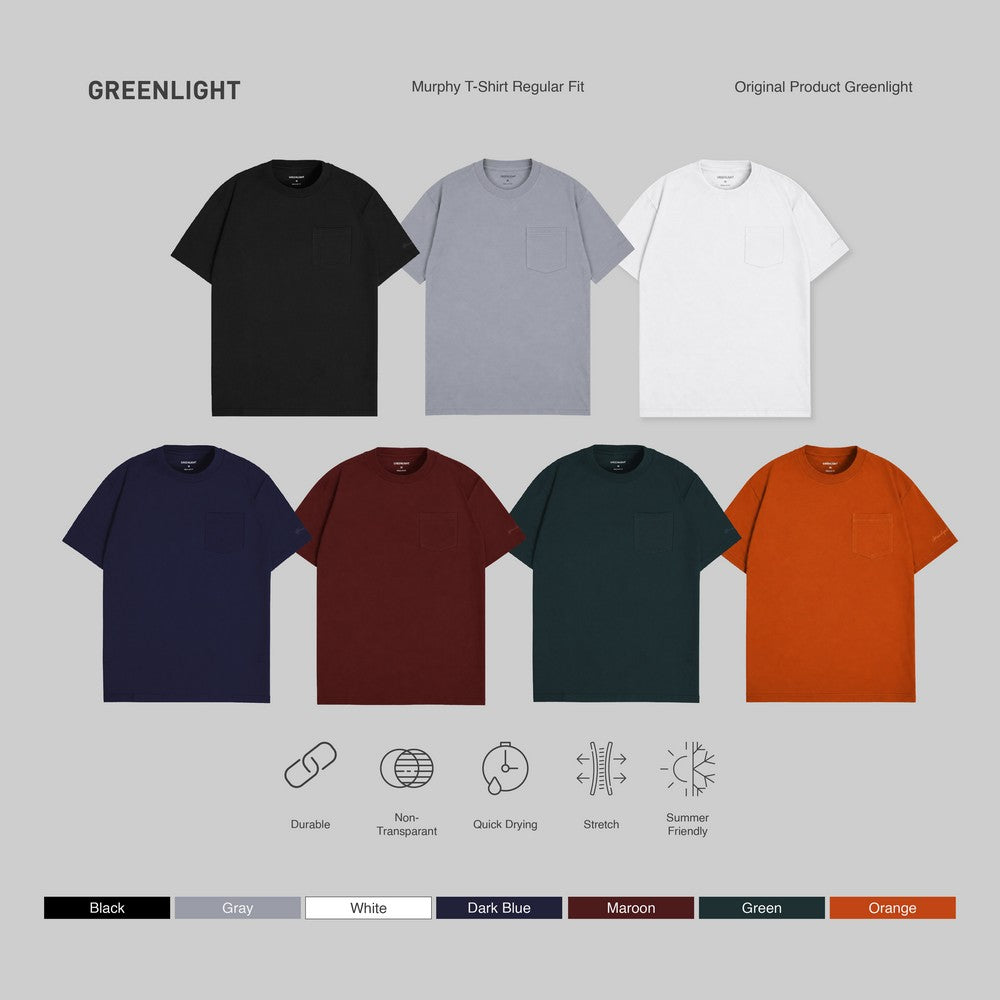 Greenlight Men's T-Shirt Short Sleeve Regular Fit Basic Cotton Murphy HP-C620924