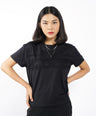 Greenlight Women's T-Shirt Short Sleeve Loose Fit Cotton Lace Luna C010626