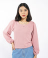 Greenlight Women's T-Shirt Long Balloon Sleeve Body Fit Mini Rib Sonoko C010826