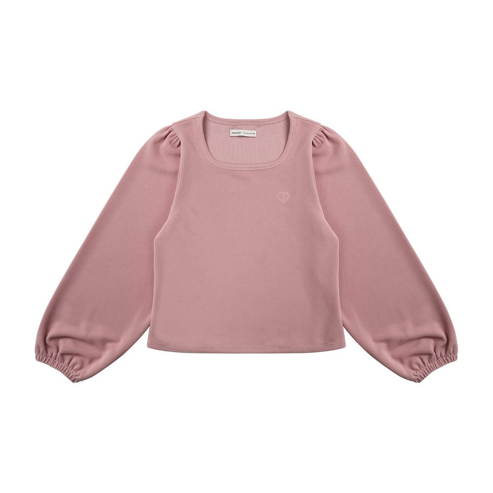 Greenlight Women's T-Shirt Long Balloon Sleeve Body Fit Mini Rib Sonoko C010826