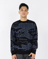 Greenlight Men's Jacket Crewneck Sweatshirt Regular Fit Acrylic Puddle OL-010925