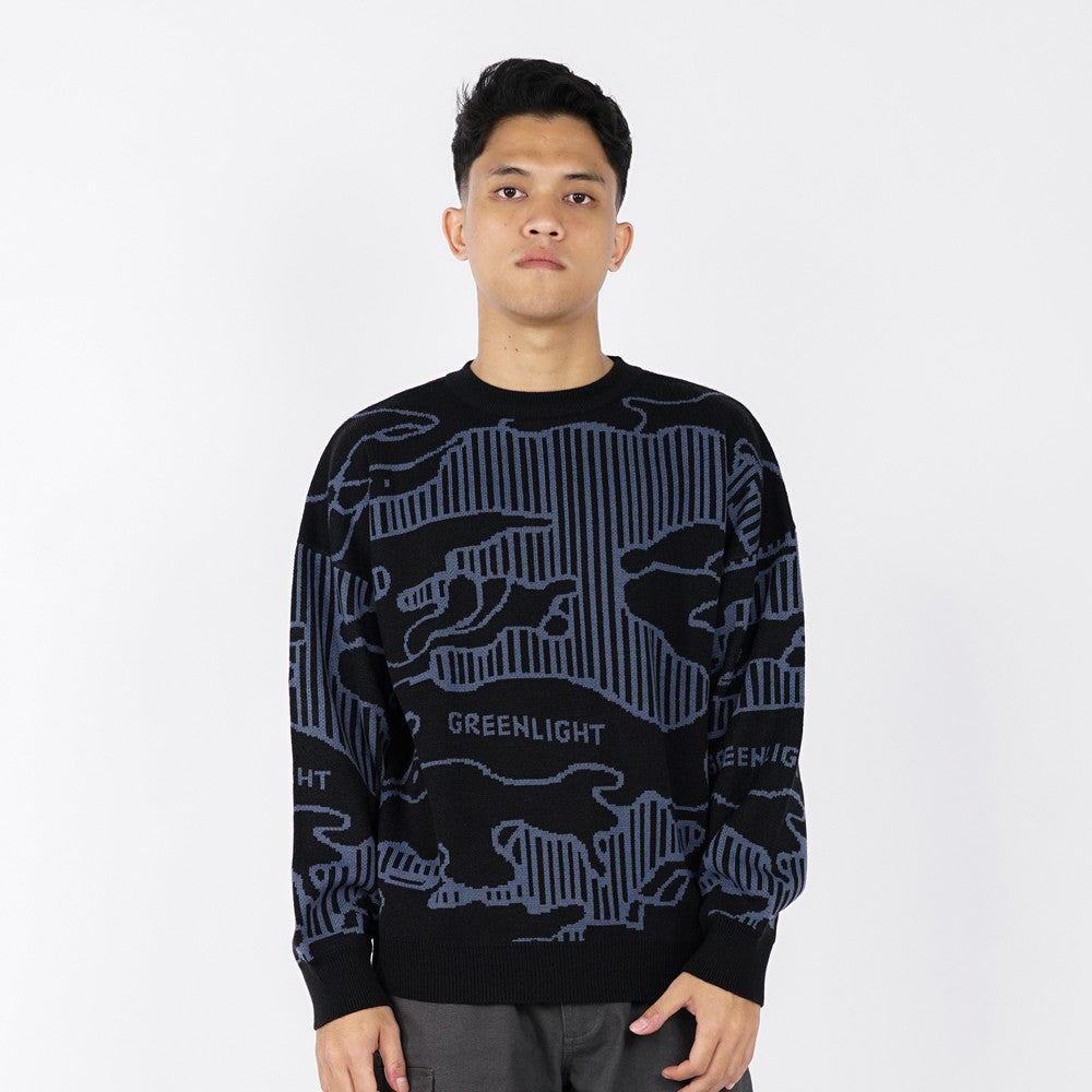 Greenlight Men's Jacket Crewneck Sweatshirt Regular Fit Acrylic Puddle OL-010925
