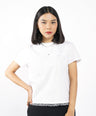 Greenlight Women's T-Shirt Short Sleeve Loose Fit Cotton Lace Luna C010626