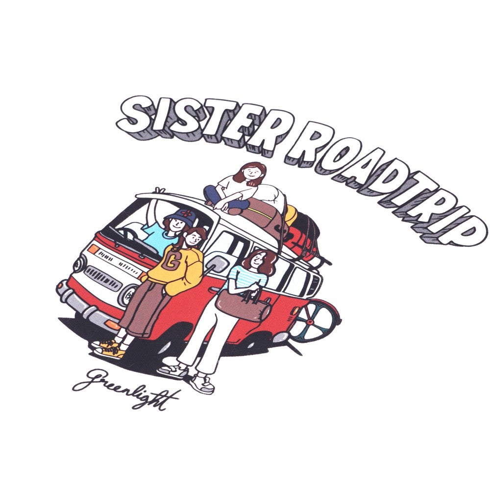 Greenlight Women's T-Shirt Marukochan Sister Roadtrip OL-C030424