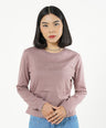 Greenlight Women's T-Shirt Long Sleeve Body Fit Cotton Crop Top Ayano C050426