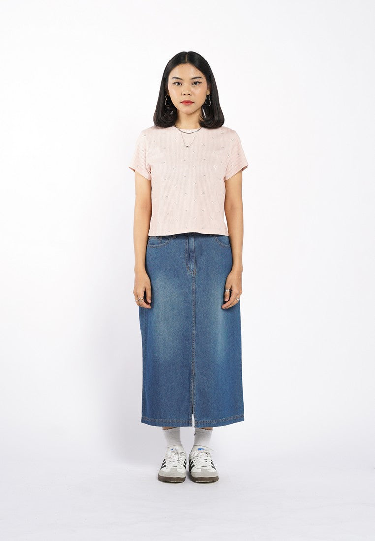 Greenlight Women's T-Shirt Short Sleeve Body Fit Cotton Hana C050726