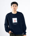 Greenlight Jaket Pria Crewneck Sweatshirt Regular Fit Fleece Sky Playlist OL-C070425