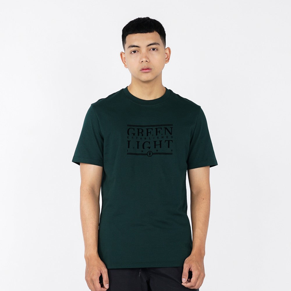 Greenlight Men's T-Shirt Short Sleeve Regular Fit Cotton Logo Script Flair 081124
