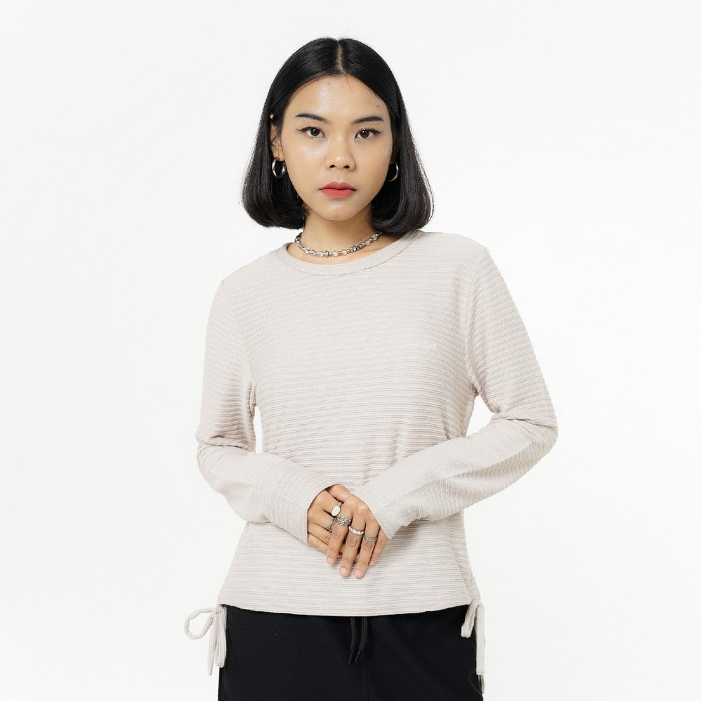 Greenlight Women's T-Shirt Long Sleeve Loose Fit Ruched Side Nana C090326