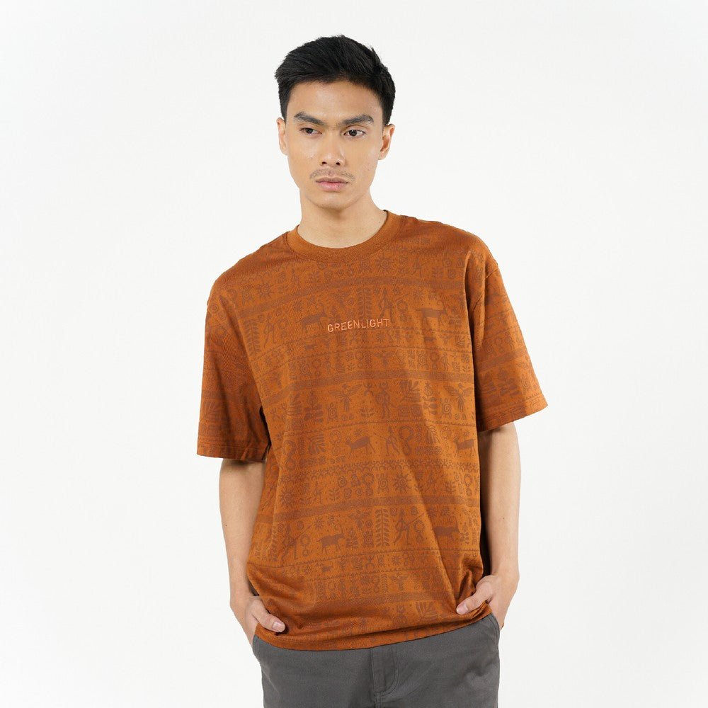 Greenlight Men's T-Shirt Short Sleeve Relaxed Fit Cotton Tribe C100426