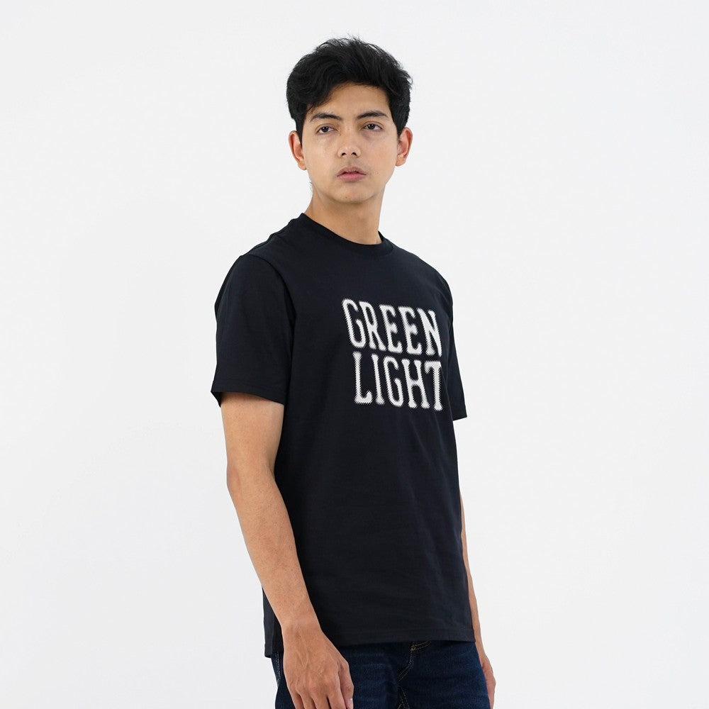 Greenlight Men's T-Shirt Short Sleeve Regular Fit Cotton Logo Script Gyan OL-C091224