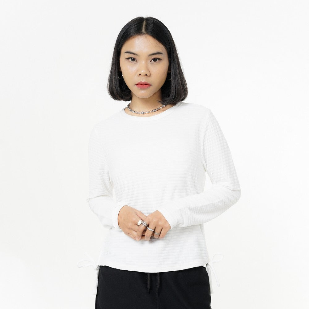 Greenlight Women's T-Shirt Long Sleeve Loose Fit Ruched Side Nana C090326