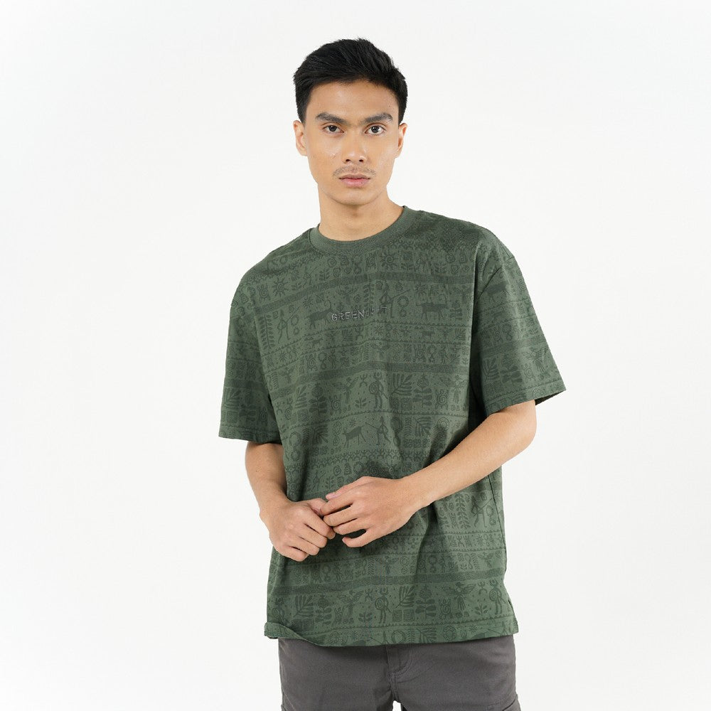 Greenlight Men's T-Shirt Short Sleeve Relaxed Fit Cotton Tribe C100426