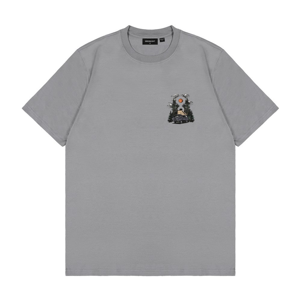 Greenlight Men's T-Shirt Short Sleeve Regular Fit Cotton Campervan C110626