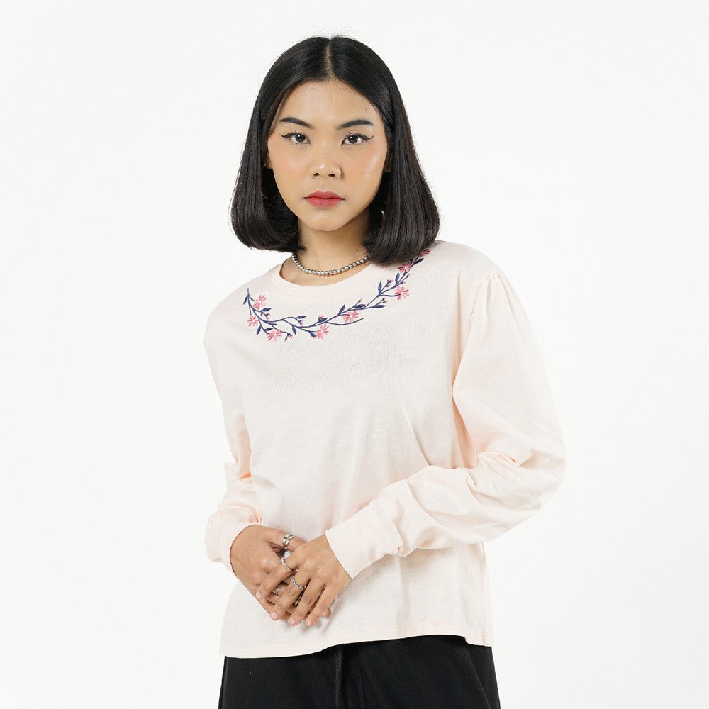 Greenlight Women's T-Shirt Long Sleeve Loose Fit Cotton Yumi C121225