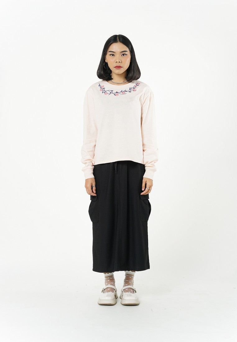 Greenlight Women's T-Shirt Long Sleeve Loose Fit Cotton Yumi C121225