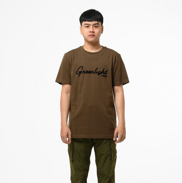 Greenlight Men's T-Shirt Short Sleeve Regular Fit Cotton Logo Script Elton C121124