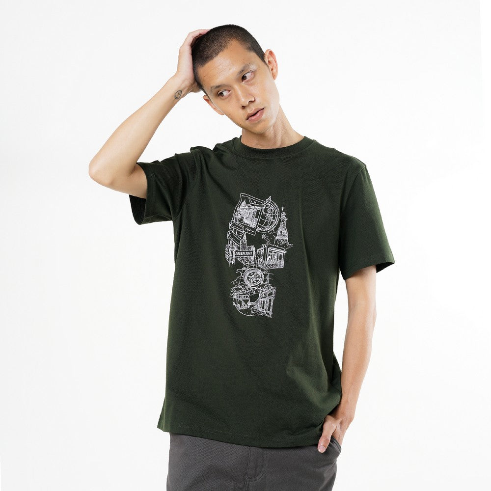 Greenlight Men's T-Shirt Short Sleeve Regular Fit Cotton Vacation C121225