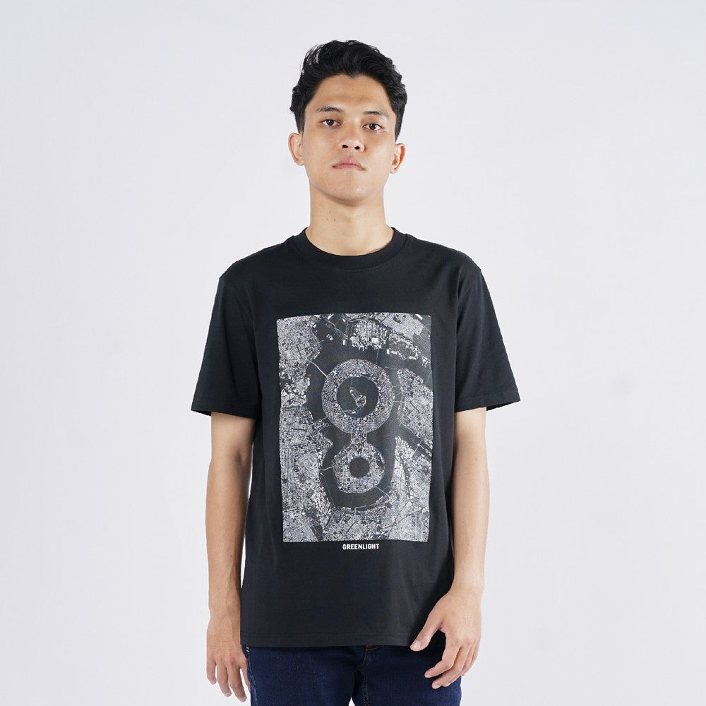 Greenlight Men's T-Shirt Short Sleeve Slim Fit Cotton Logo Map C150325