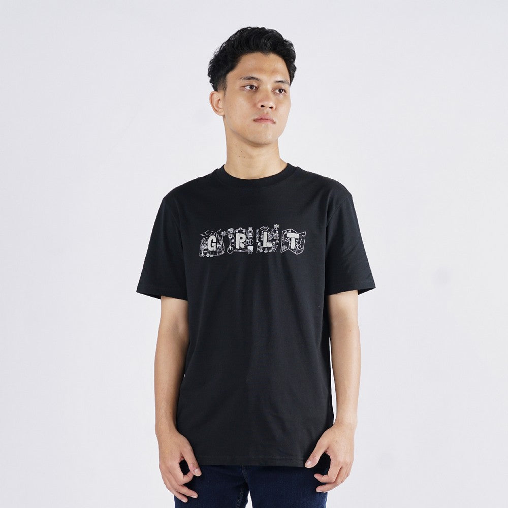 Greenlight Men's T-Shirt Short Sleeve Slim Fit Cotton Logo Script Campsite C170325