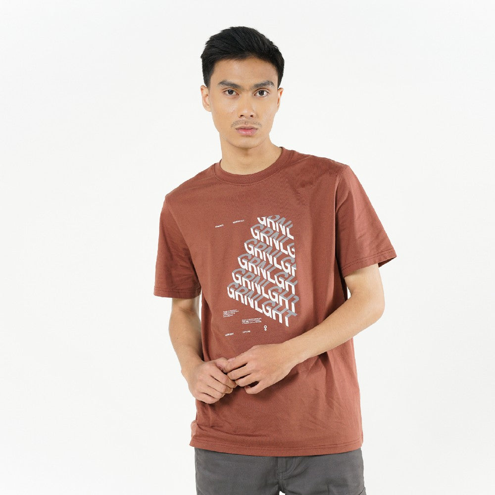 Greenlight Kaos Pria Lengan Pendek Regular Fit Katun Stair C190426