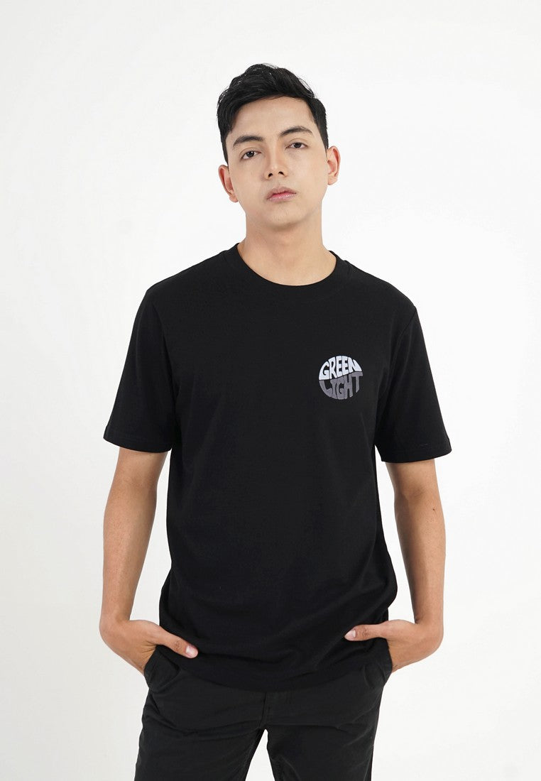 Greenlight Men's T-Shirt Short Sleeve Regular Fit Cotton Logo Script Adhara OL-201124