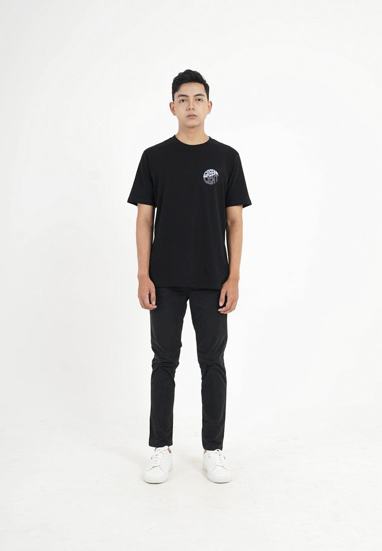 Greenlight Men's T-Shirt Short Sleeve Regular Fit Cotton Logo Script Adhara OL-201124