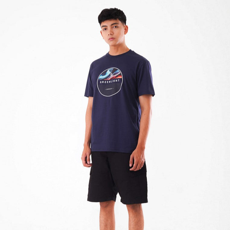 Kaos Pria Greenlight Lengan Pendek Katun Bulat Logo OL-C321223