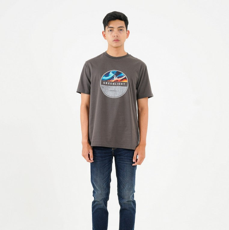 Kaos Pria Greenlight Lengan Pendek Katun Bulat Logo OL-C321223
