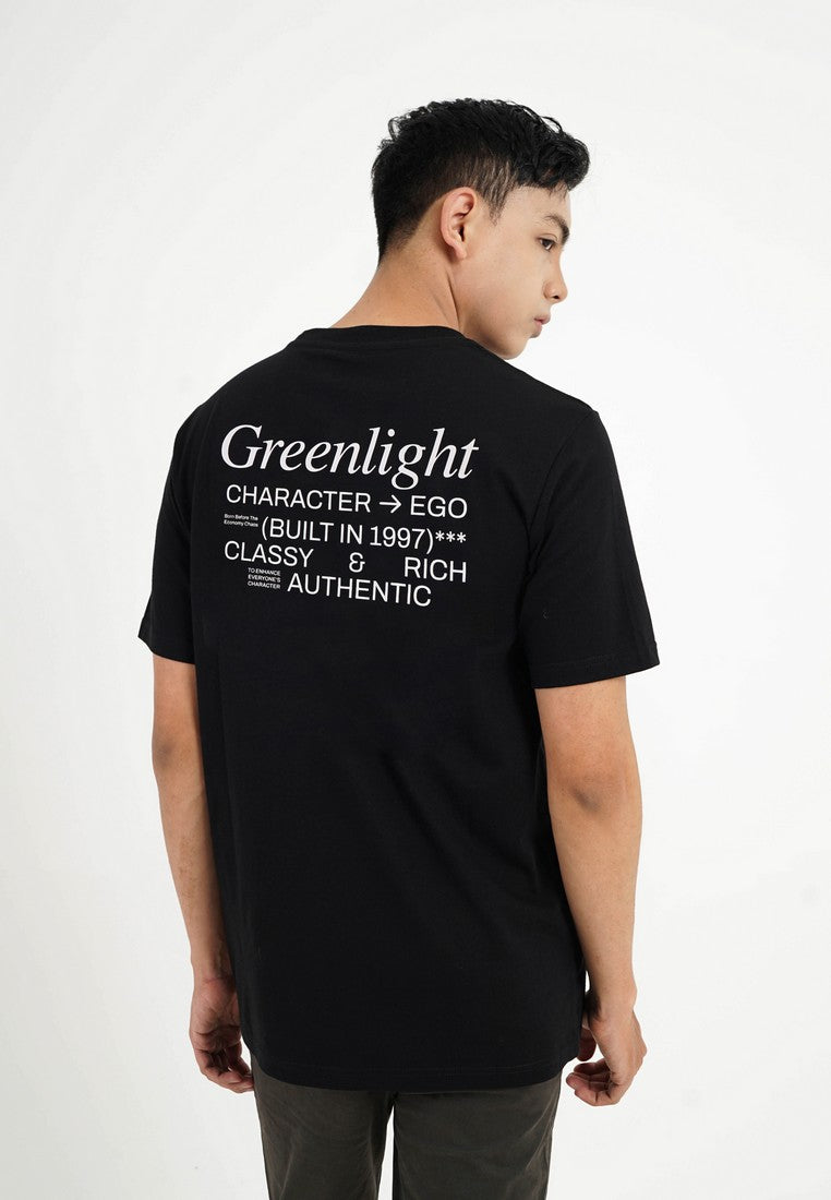 Greenlight Men's T-Shirt Short Sleeve Regular Fit Cotton Logo Script Anda OL-C351124