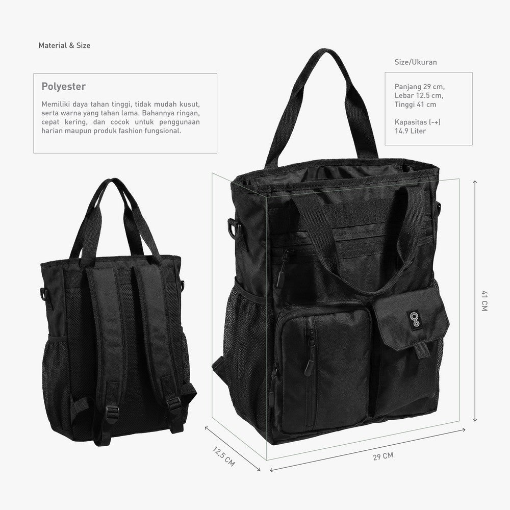 Greenlight Men's 2 in 1 Totebag Backpack Davion OL-100425