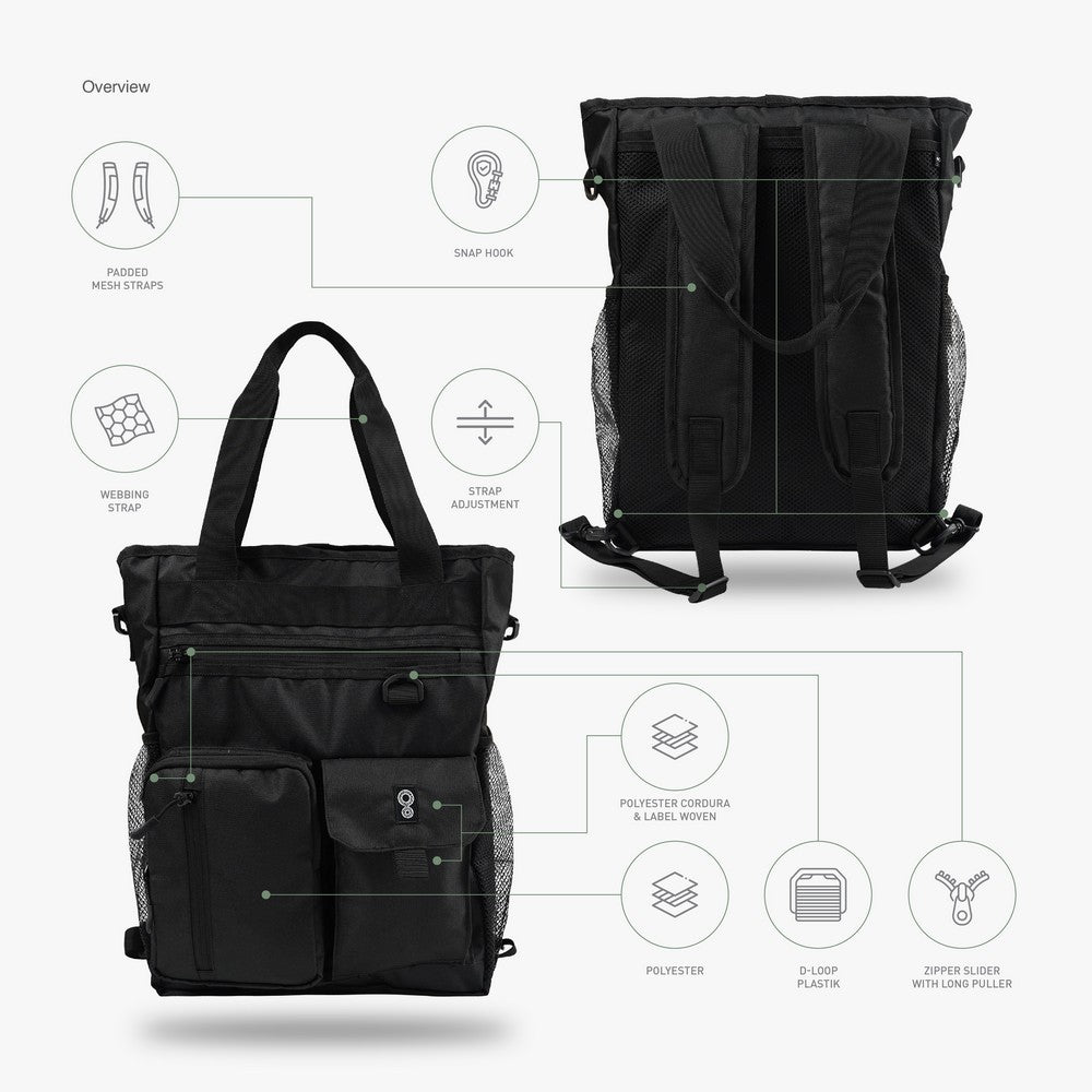 Greenlight Men's 2 in 1 Totebag Backpack Davion OL-100425