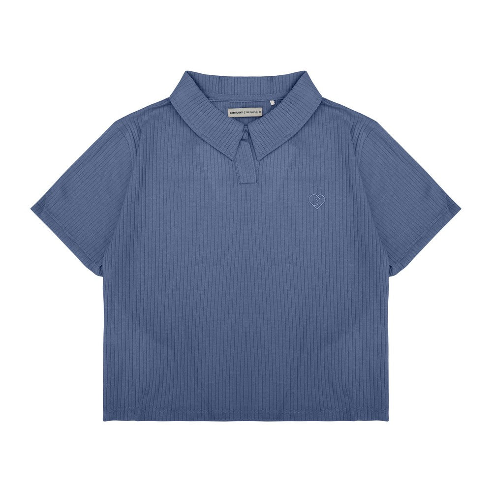 Greenlight Women's Collar T-Shirt Short Sleeve Body Fit Hatako HP-C240225