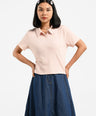 Greenlight Women's Collar T-Shirt Short Sleeve Body Fit Hatako HP-C240225