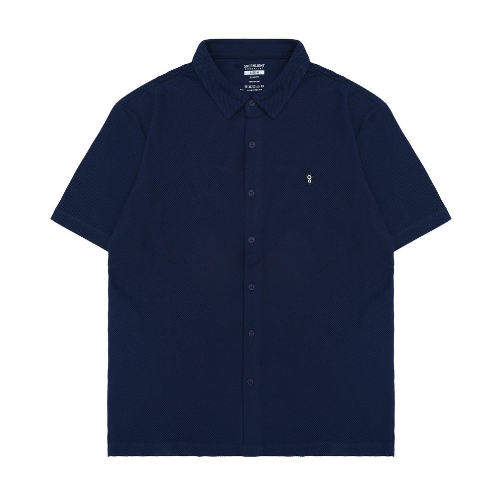 Greenlight Essential Men's Basic Shirt Short Sleeve Slim Fit Cotton Twill Caden HP-C040325