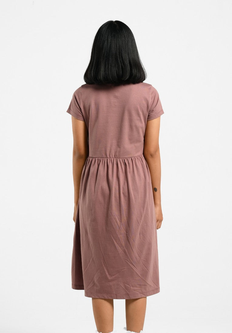 Greenlight Midi Dress Short Sleeve Button Opening Keira HP-C040325