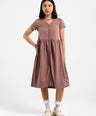 Greenlight Midi Dress Short Sleeve Button Opening Keira HP-C040325