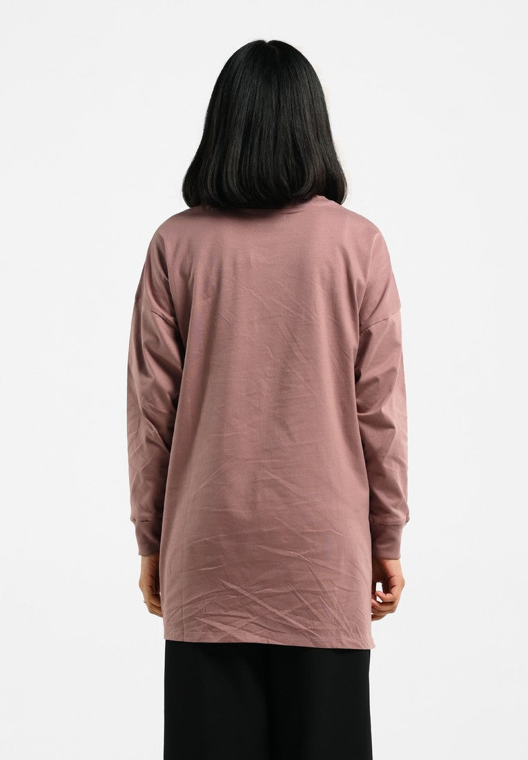 Greenlight Women's Basic T-Shirt Long Sleeve Loose Fit Cotton Maiko HP-C180225