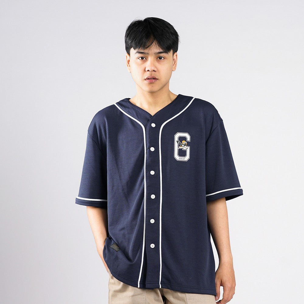 Greenlight Voyager Men's Baseball Shirt Short Sleeve Oversized Fit Zoe HP-C051124