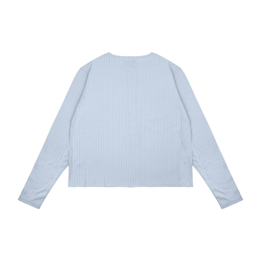 Greenlight Women's Crop Cardigan Long Sleeve Loose Fit Cotton Outer Riho HP-C010925