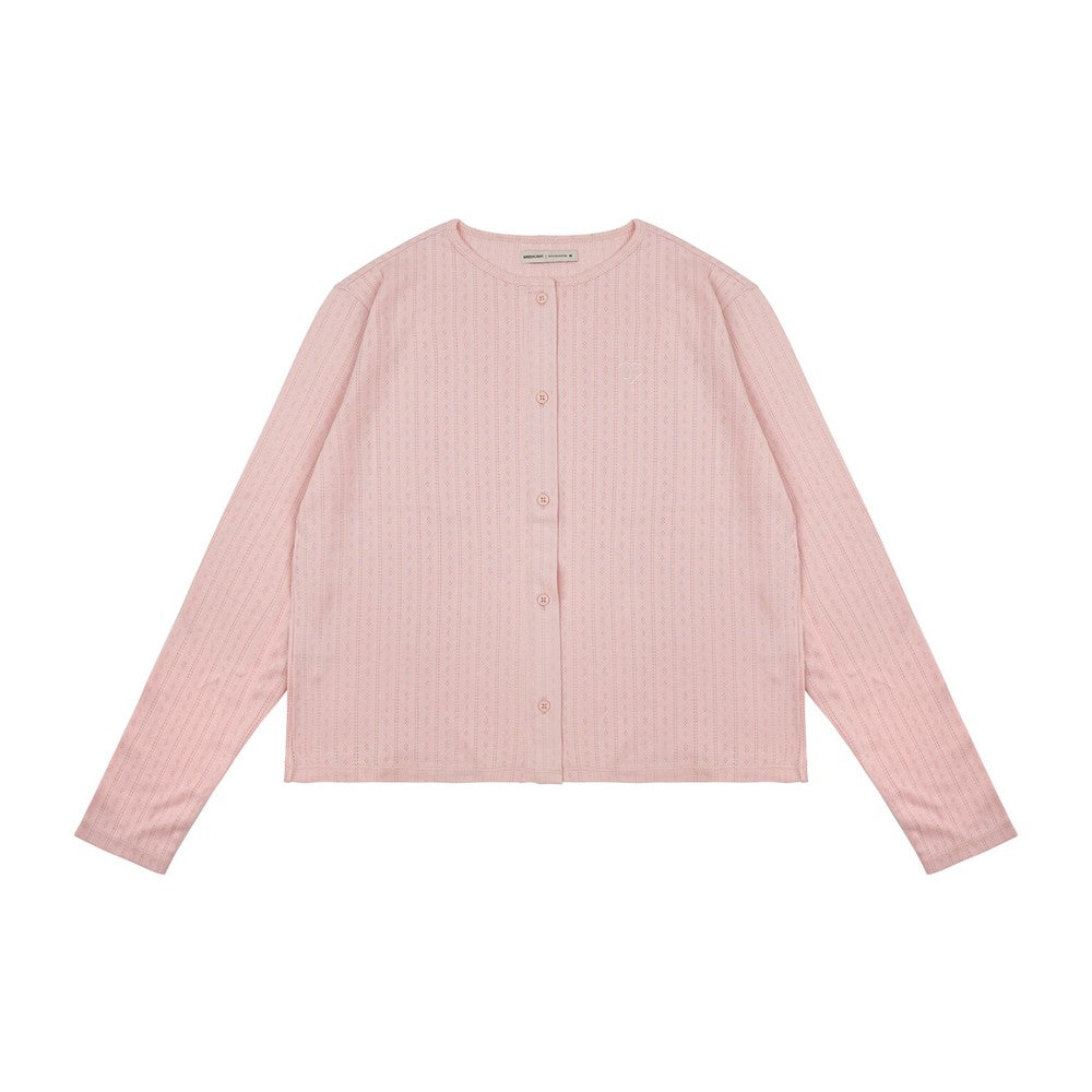 Greenlight Women's Crop Cardigan Long Sleeve Loose Fit Cotton Outer Riho HP-C010925